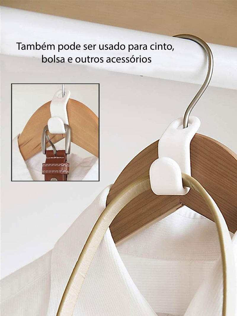 Ganchos Conectores para Cabides em Cascata e Organizadores